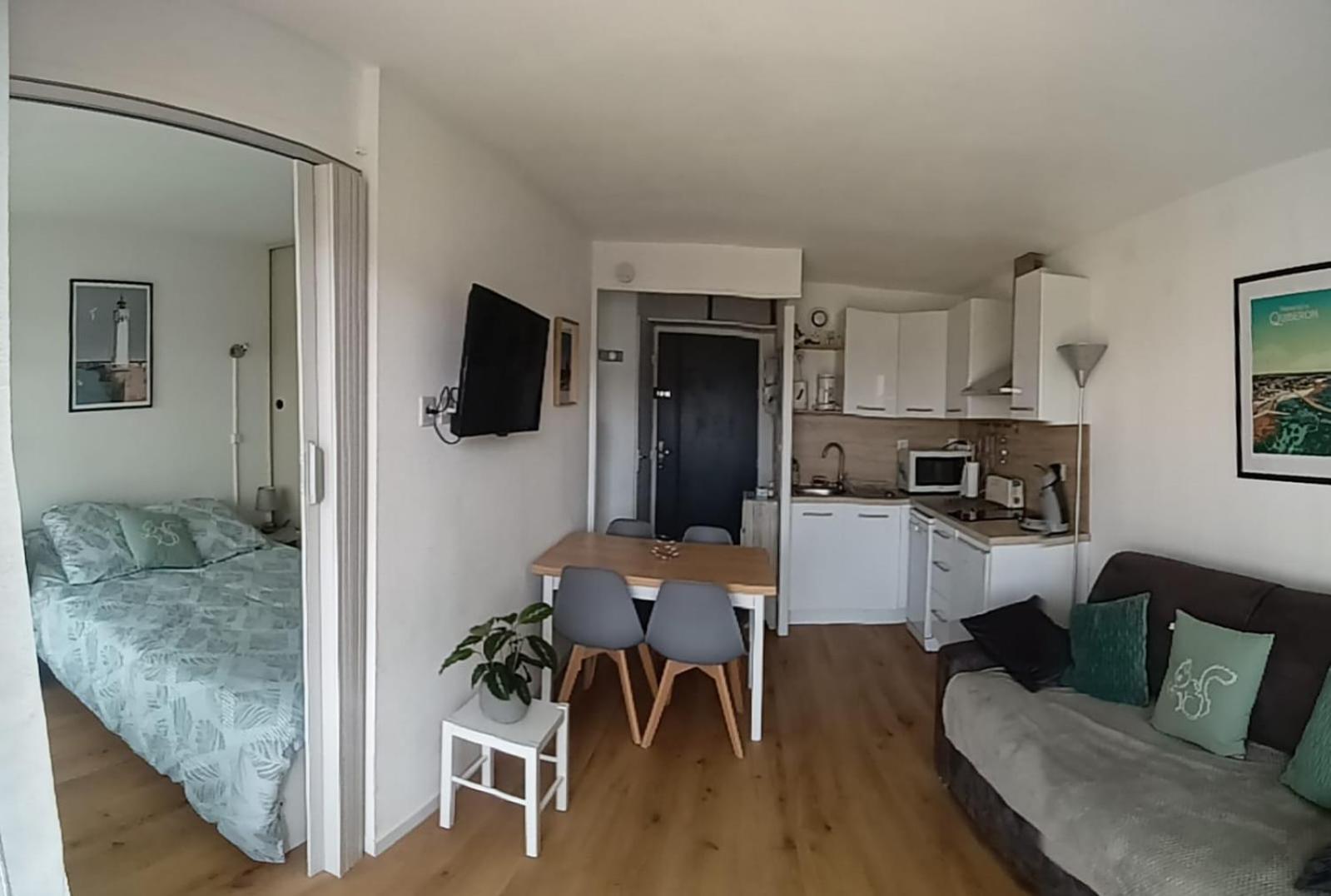 Appartement Cocon A Quiberon Dans Residence Calme, Plages Et Centre Ville A Pied Ou A Velo Pour 2 A 4 Personnes Extérieur photo